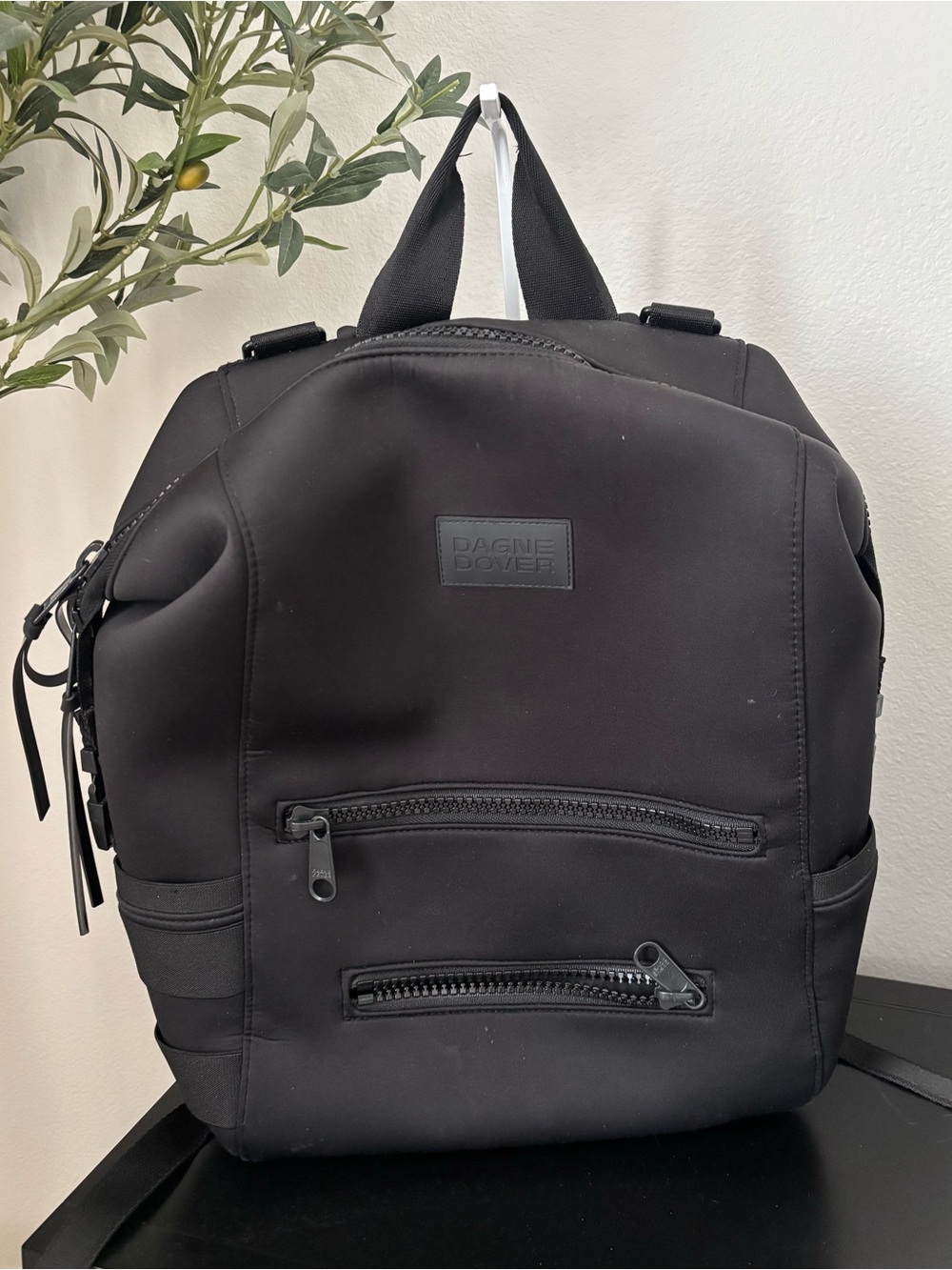 Dagne Dover Black Neoprene diaper bag
